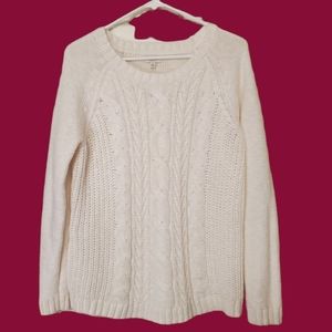 Women's size large Sonoma cream knit sweater